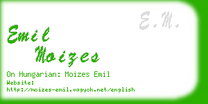 emil moizes business card